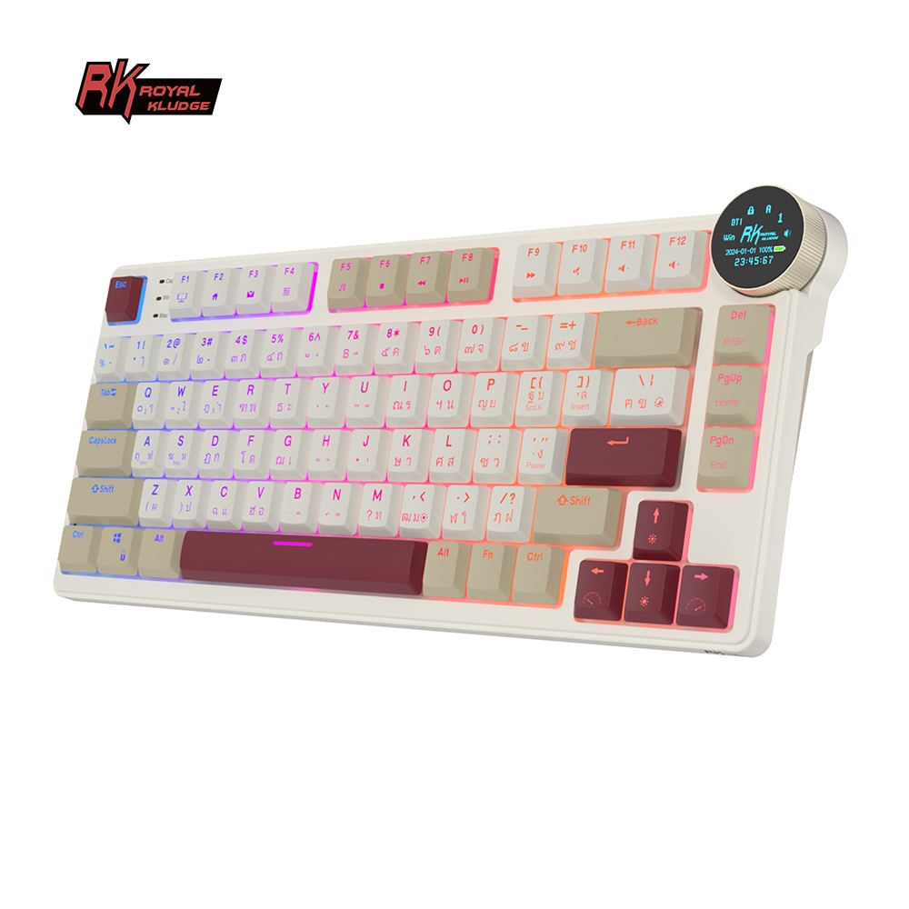 Royal Kludge RK N80 Rosy Clouds 80 Key Low Profile Tri-Mode RGB แบบมี ...