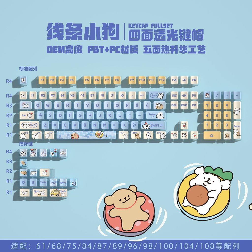 Pokemon Gengar Pudding Keycap โปรไฟล์ OEM PBT EVA Asuka Kuromi Frieren ...