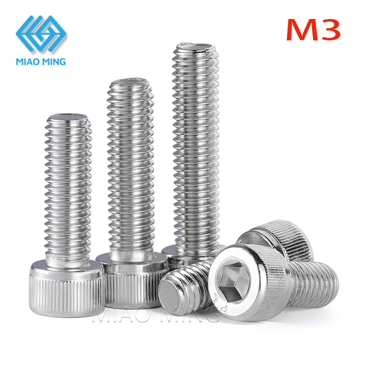 M3 สกรูหัวจม Hex DIN912 Allen Bolt 304 สแตนเลส SHINY SURFACE Spru Allen ...