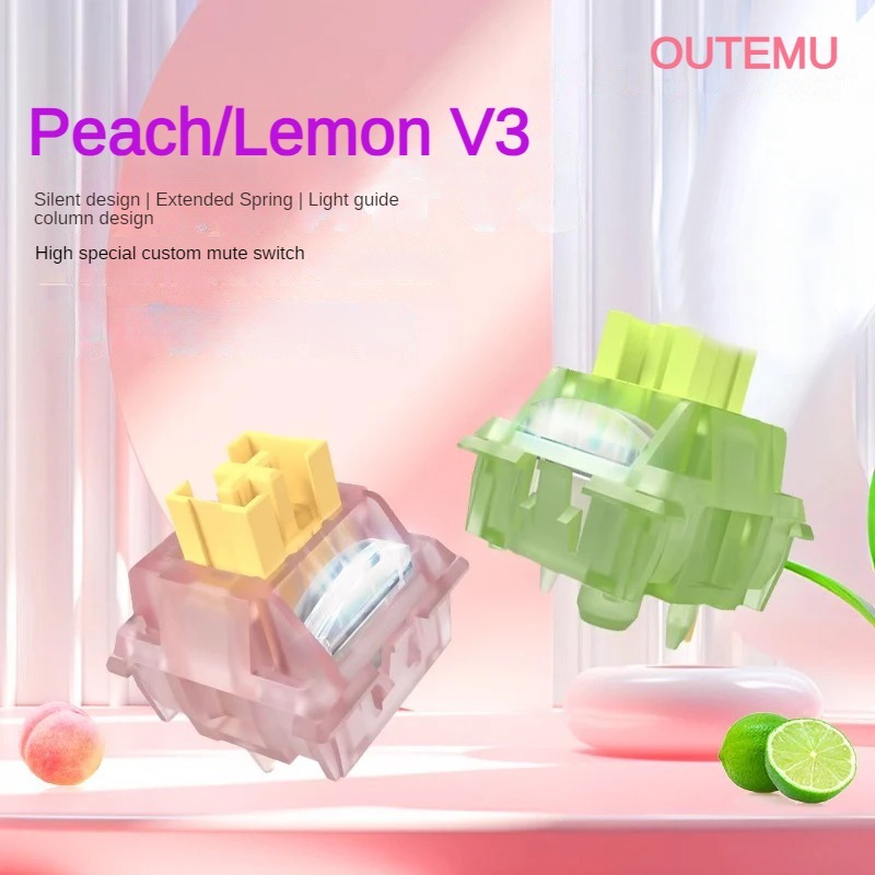 Outemu Silent Peach Switches V3 Silent Lemon V3 Customing Mechanical ...