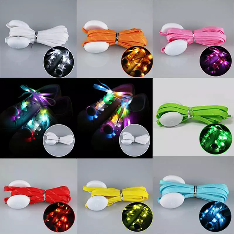 Led เชือกผูกรองเท้าเรืองแสง Luminescent Shoelace RGB Night Light Up ...