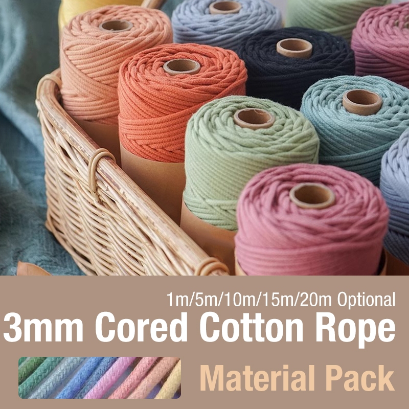 [ส่วนลดสไตล์ใหม่] Diy Core-spun Cotton Rope วัสดุทํามือเชือกทําด้วยมือ ...