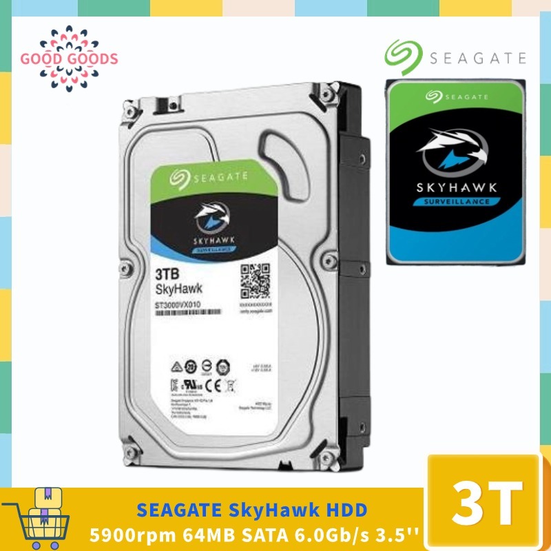 thumbnail image 2 of Seagate Surveillance Skyhawk 3TB Internal Hard Drive ST3000VX010 – 3.5 SATA 2 of 6