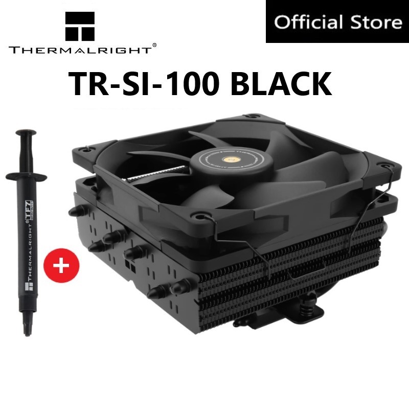 Thermalright SI-100 สีดําหม้อน้ํา CPU CPU Air Cooler 66 มม.ท่อความร้อน ...