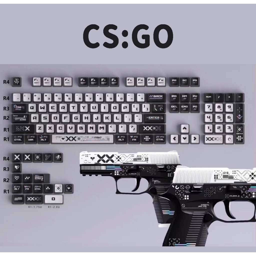 Csgo-eva พุดดิ้ง Keycaps PBT Dye-sub OEM Profile Keycap Custom Keycaps ...