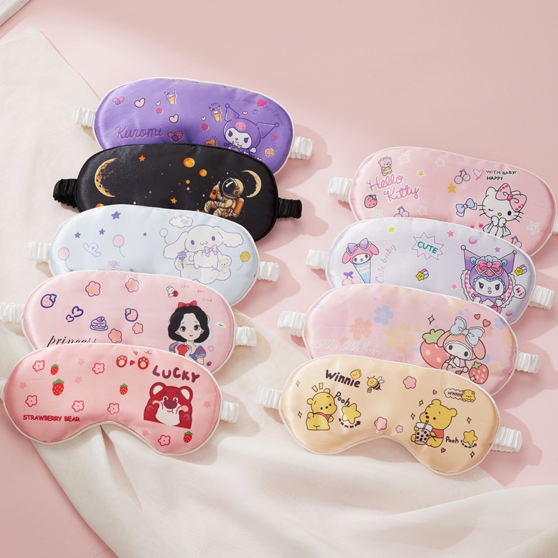 Sanrio Anime Hello Kitty Kulomi Silk Sleep การ์ตูน Eye Mask Travel Eye ...