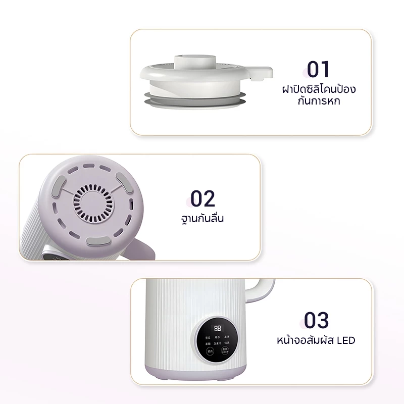 ALLTOU เครื่องปัน เครื่องทําน้ําเต้าหู้ 1200ML เครื่องนมถั่วเหลือง 150W Soy Milk Maker เครื่องปั่นอเนกประสงค์ สามารถอุ่ เครื่องปั่น ไม่ต้องแช่ถั่ว https://wayoza.com