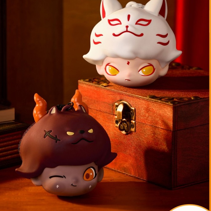 P POPMART DIMOO: No Sleeping Tonight Series Hell Three Dogs and Fox ...
