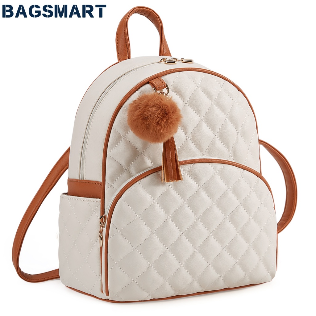 BAGSMARTEcosusi อีโคซูซี กระเป๋าเป้สะพายหลังมินิผู้หญิงหนังกระเป๋าเป้