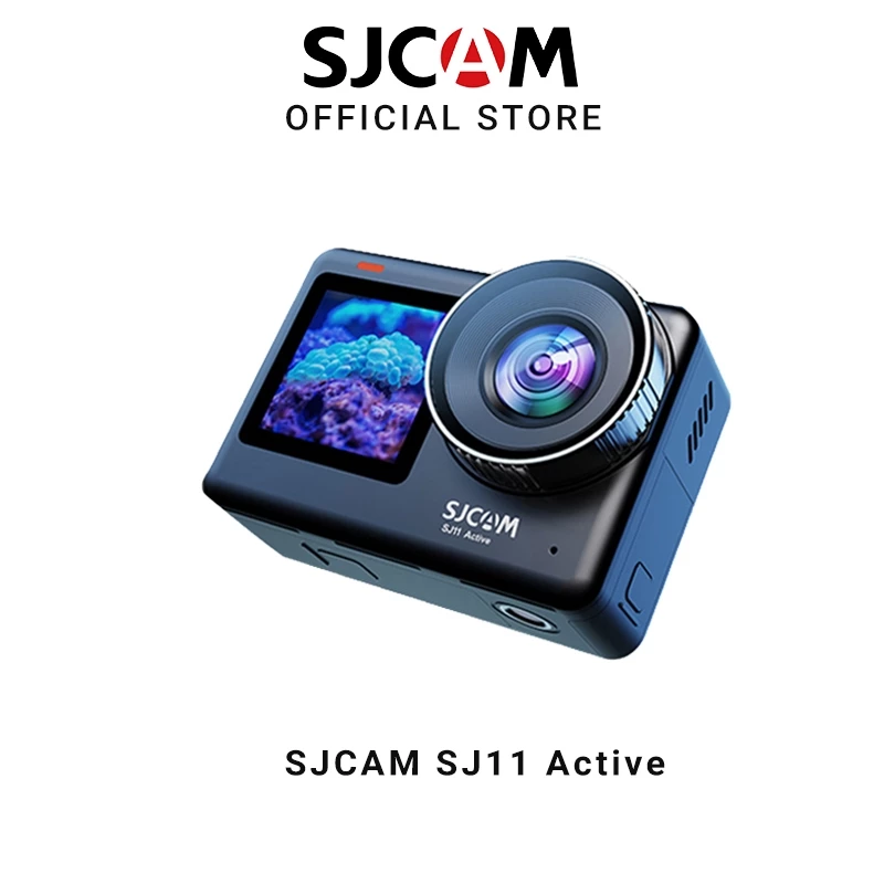 SJCAM SJ11 Active Dual Screen 4K 30FPS Action Camera ป้องกันการสั่นไหว Ultra HD รองรับการสตรีมสด GYRO 6 แกน WiFi ปรับได้ มุมกว้าง 154 องศา กล้องวิดีโอ Vlog สำหรับการดำน้ำ ท่องเทียว เดินป่า