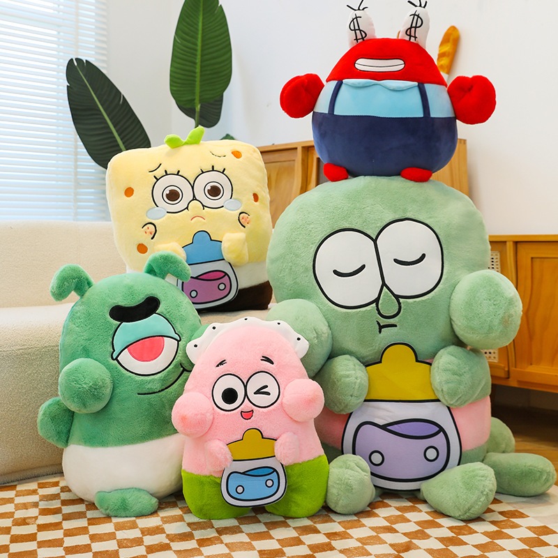 [MU Love] รุ่น Q SpongeBob SquarePants ตุ๊กตาพาย Big Star Octopus ...