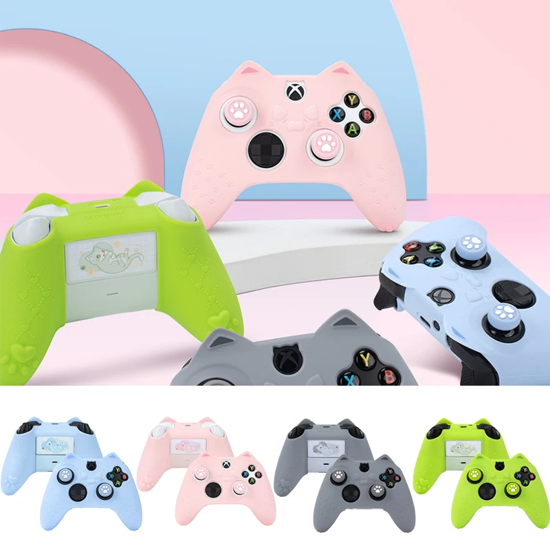 Xbox ปกแมวน่ารัก Paw ซิลิโคน Soft Protector สติกเกอร์ผิวสําหรับ Xbox ...