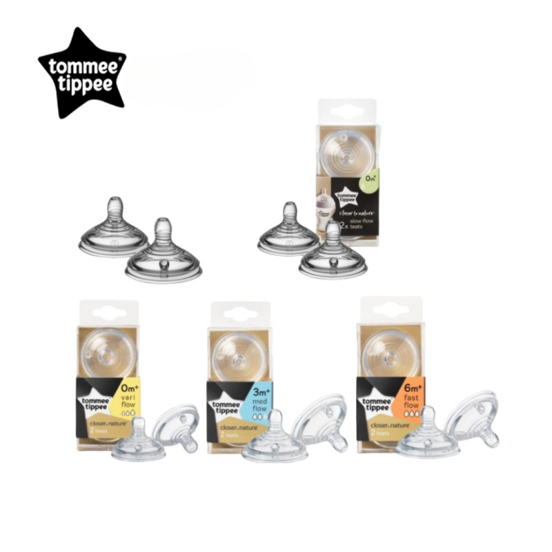 Tommee Tippee Closer to Nature จุกนม Super Soft, Slow-Flow,Fast Medium ...