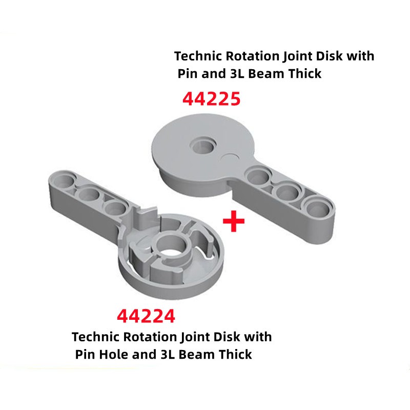 2 ชุด 44224+44225 Technic Rotation Joint Disk พร้อม Pin Hole Brick ...