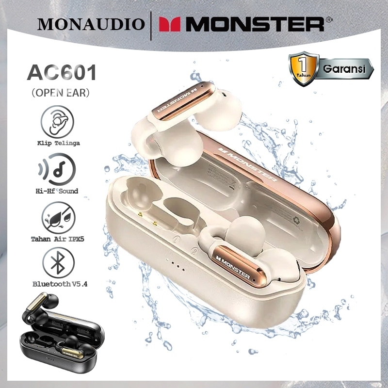 Monster Open Ear AC601 MH22210 หูฟังบลูทูธ V5.4TWS การนำกระดูก อายุการ ...