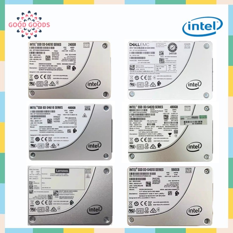 Intel D3 S4610 240GB 480GB 960GB 3D NAND TLC Solid State Drive
