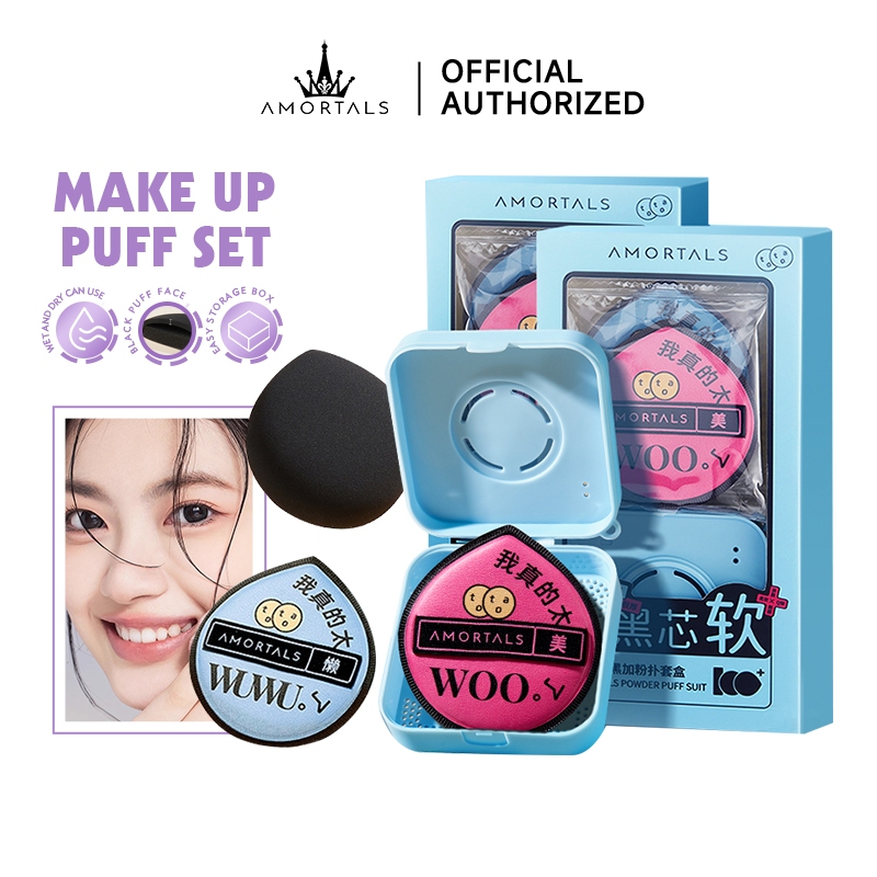 Ermu Grape Black Extra Point Puff Set Box (แพ็ค 2 ชิ้น) | Shopee Thailand