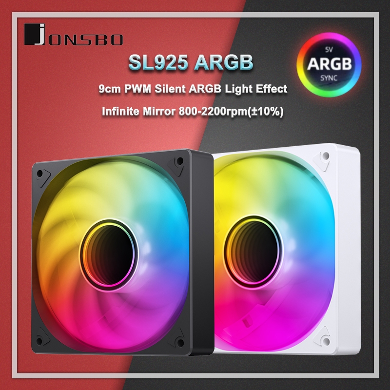 Jonsbo SL-925 ARGB พัดลม 92 มม.สําหรับ PC พัดลม 5V 3PIN/4PIN PWM CPU ...