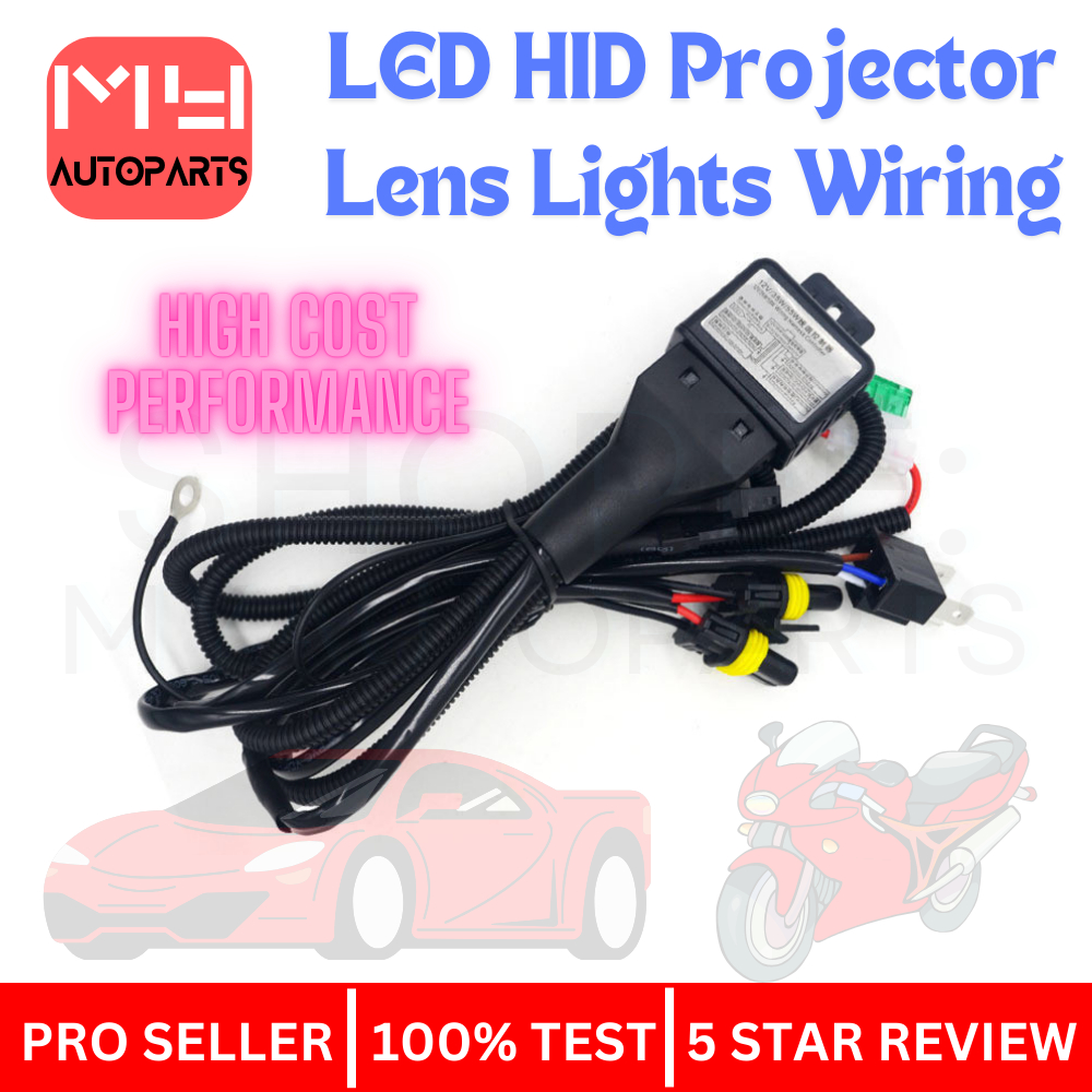 คุณภาพสูง 35W/55W H4 9003 HB2 9004 9007 H13 HID Xenon Relay Harness ...