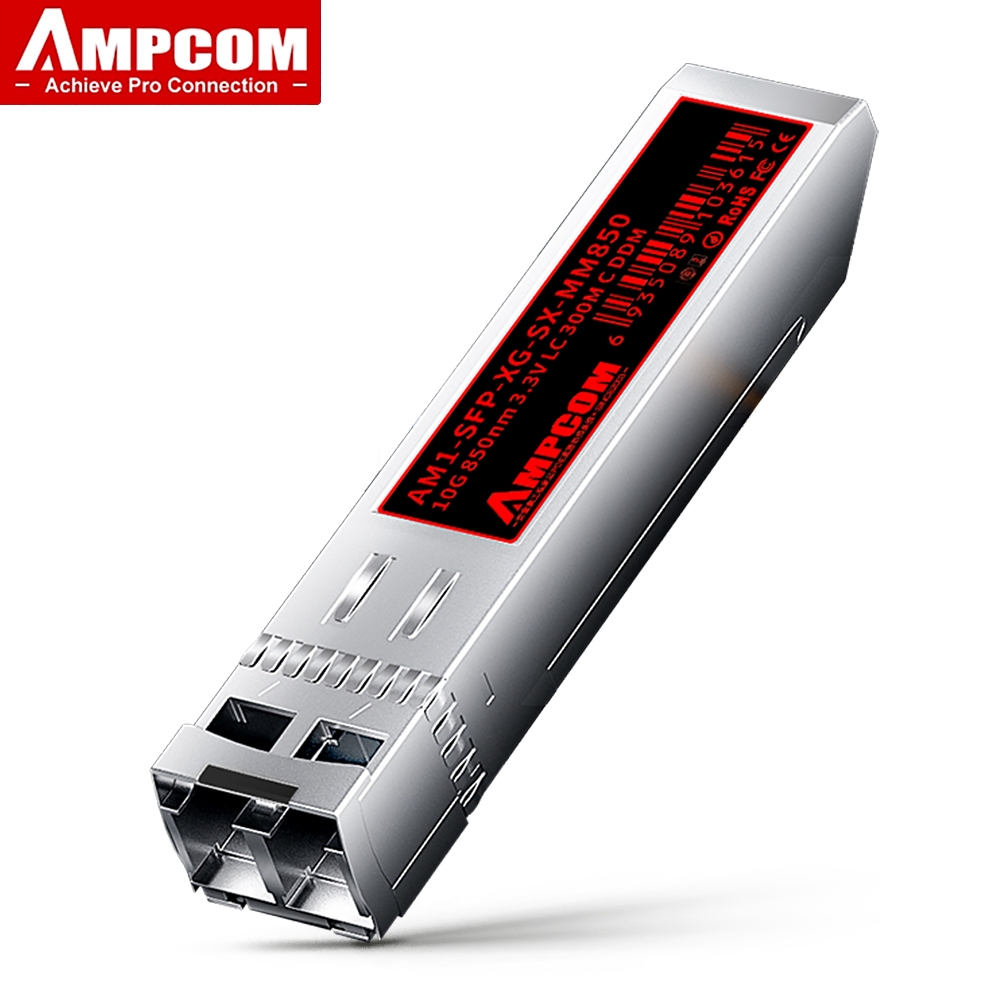 Ampcom 10G LC SFP + Multi Mode Duplex Transceiver โมดูล 10G เส้นใยช่อง ...
