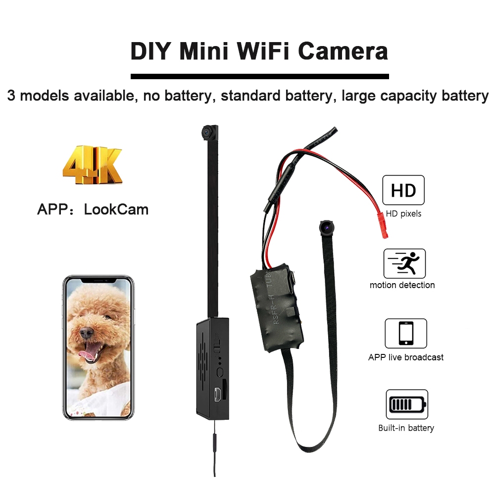 LookCam กล้องวงจรปิด 4K Mini DIY กล้องเครือข่าย WIFI สมาร์ทโฟน APP ...
