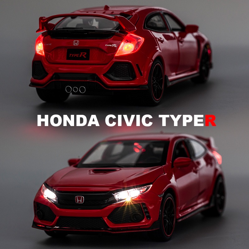 รถdiecast 1:32 Honda Civic Type Rของเล่นรถDiecast Racing Miniatureรุ่น ...