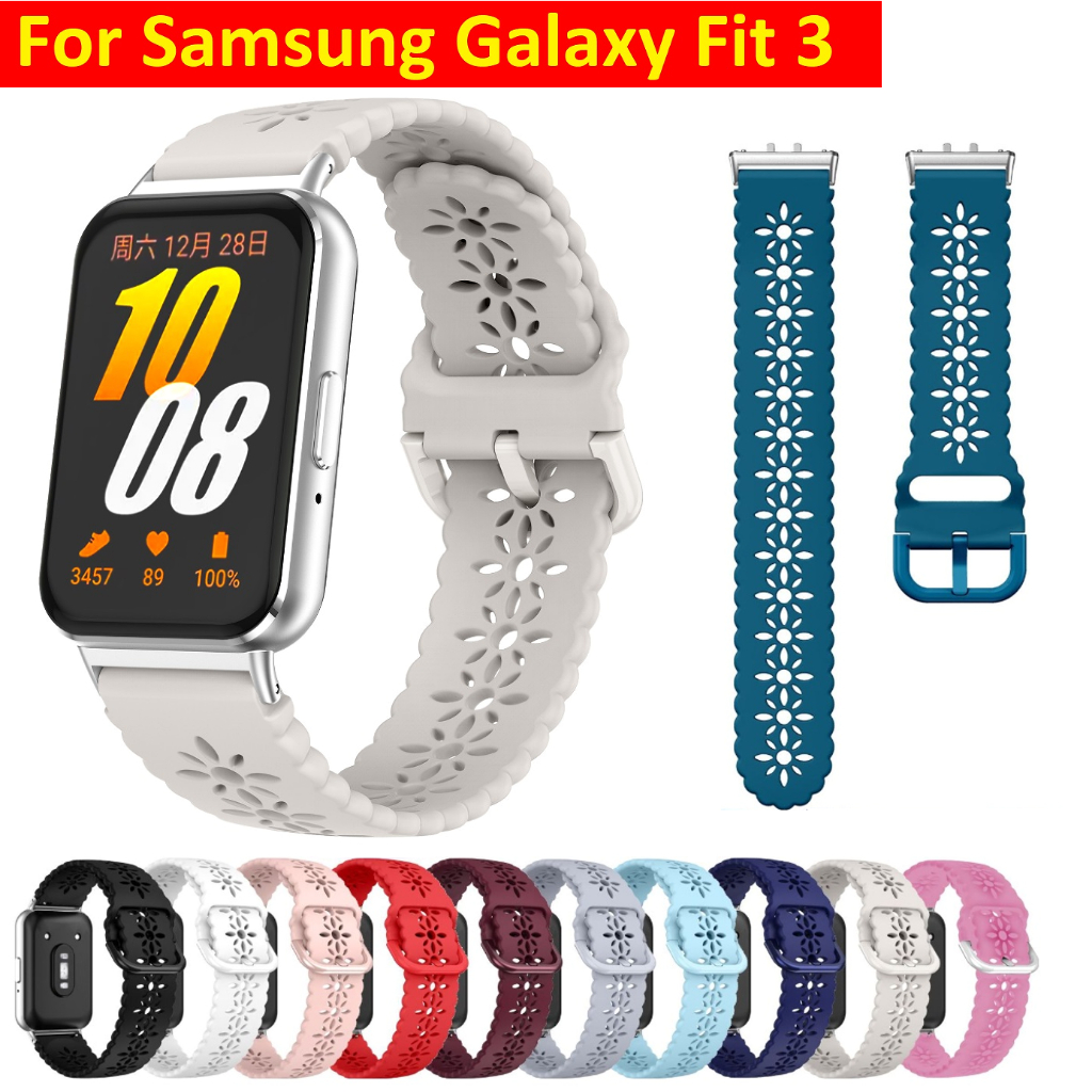 Romantic Hollow out Strap Samsung Galaxy Fit 3 Strap Smart Watch Strap Lovely Samsung Fit 3 Strap Watches Strap for Samsung Galaxy Fit 3
