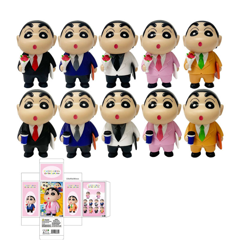 5 ชิ้น 10 ซม.เครยอนชินจังอะนิเมะตัวเลข Rose Shinnosuke Nohara Kawaii ...