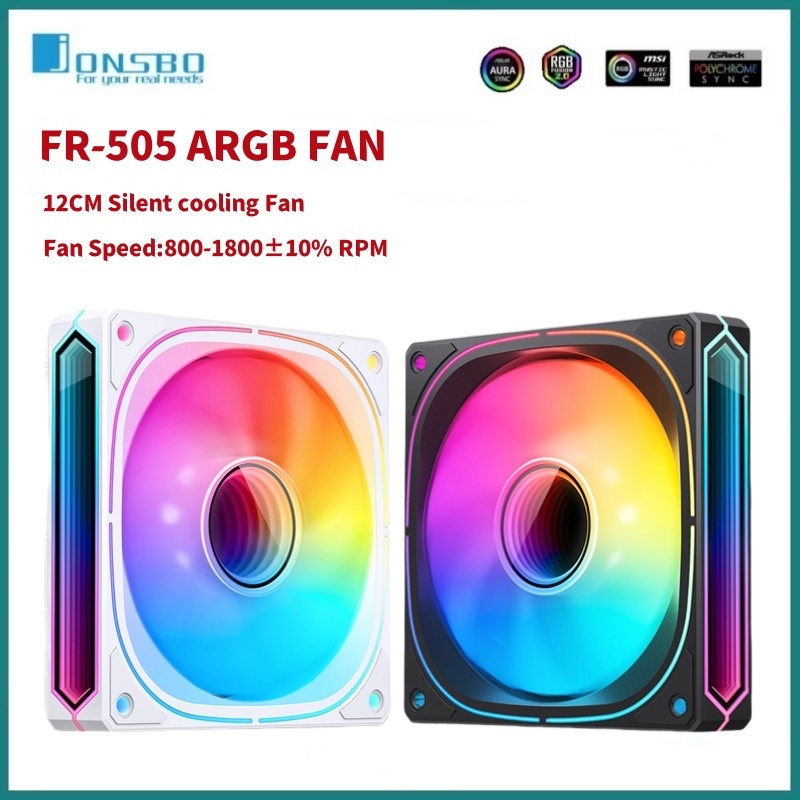 Jonsbo FR-505 Infinity Mirror 12 ซม.แชสซีพัดลมแกนกระจกพันชั้นเอฟเฟกต์ ...