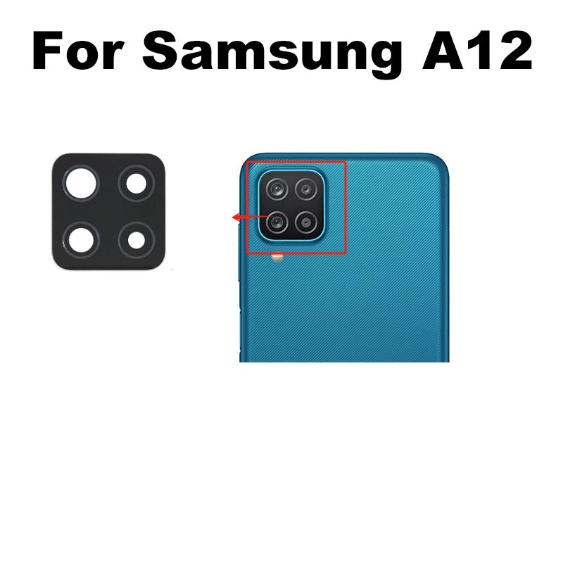 สําหรับ Samsung Galaxy A12 เลนส์กล้องด้านหลัง Nacho A125 A127 SM-A125F ...