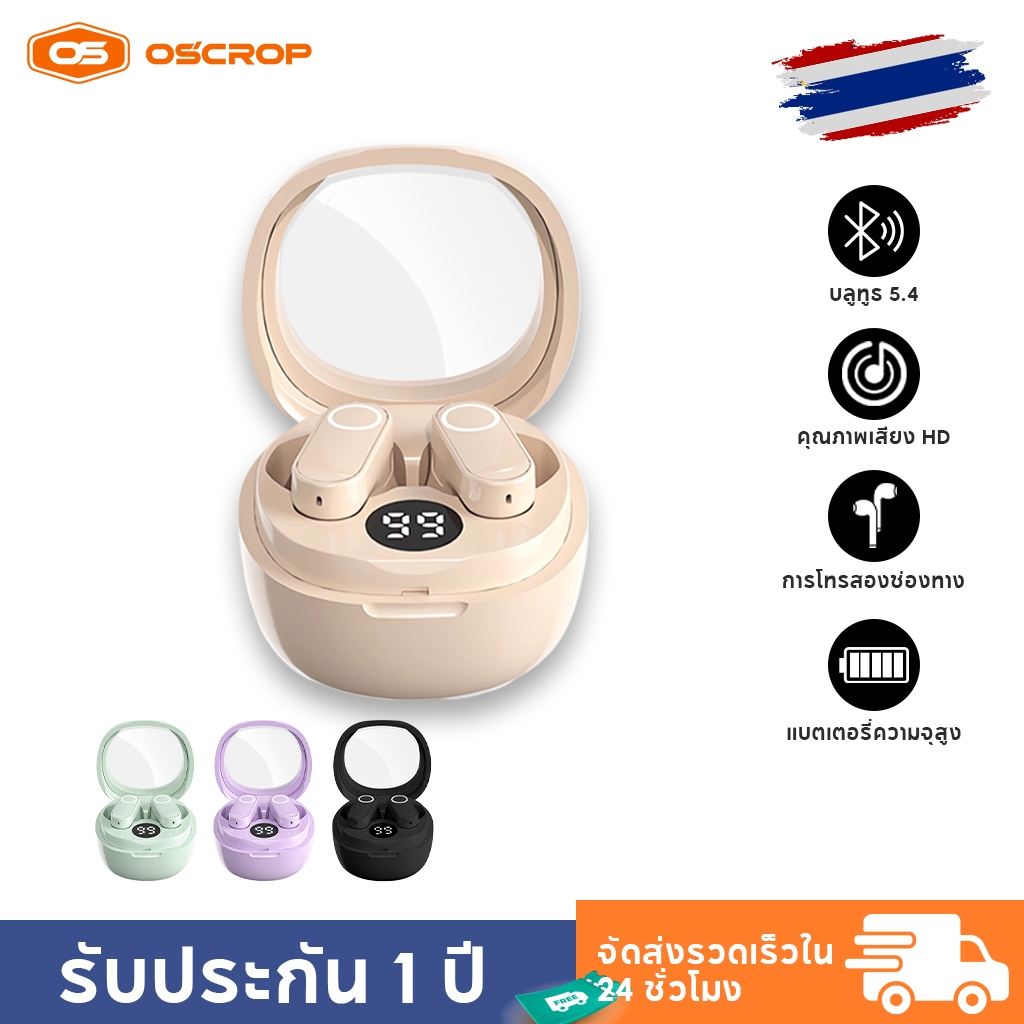 YIMO S618หูฟังไร้สาย หูฟังบลูทูธ TWS 5.3 แบบสัมผัส แบตเตอรี่ทนยาวนาน หู ...