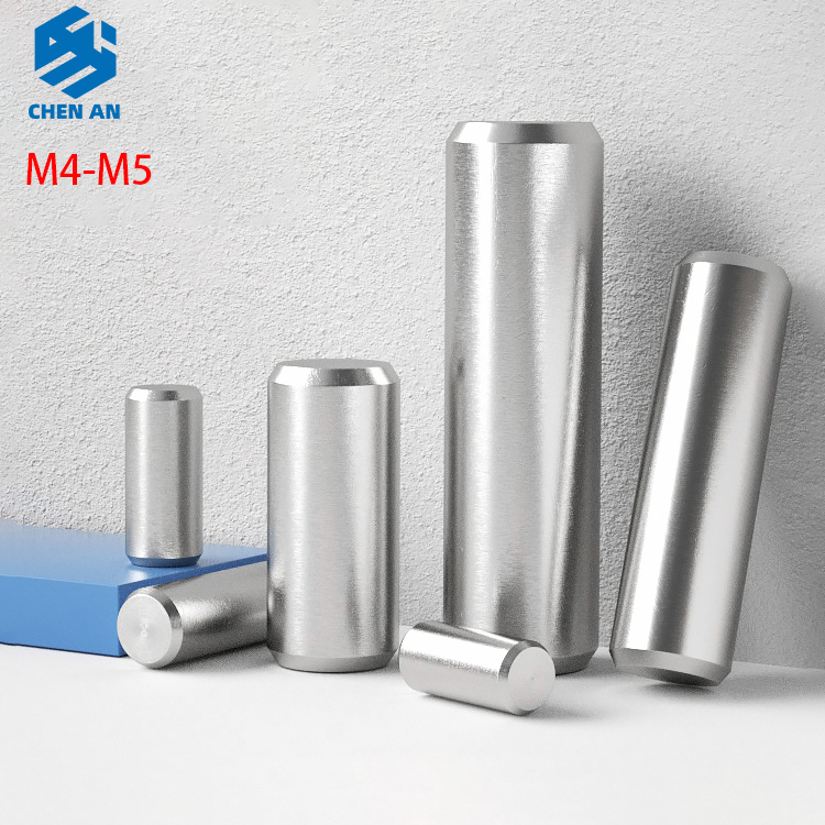 M4 M5 304 Rod เพลาสแตนเลส SS304 รอบบาร์ GB119 Dowel Pins ขาทรงกระบอก