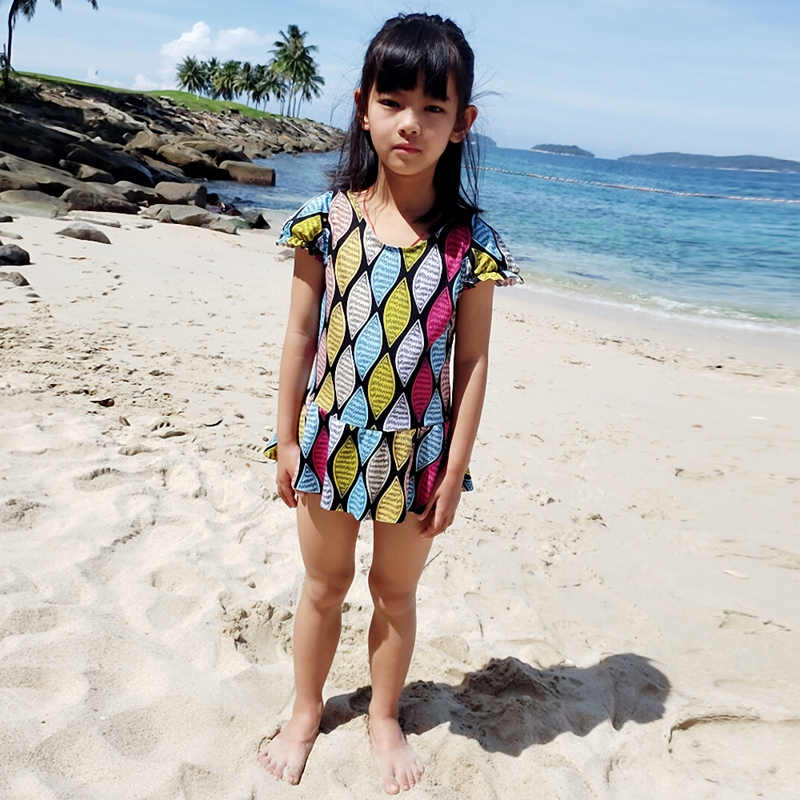 Kids Girl Swimwear 8-12 Years Daughter Wrap Beachwear Children Swimsuit ...