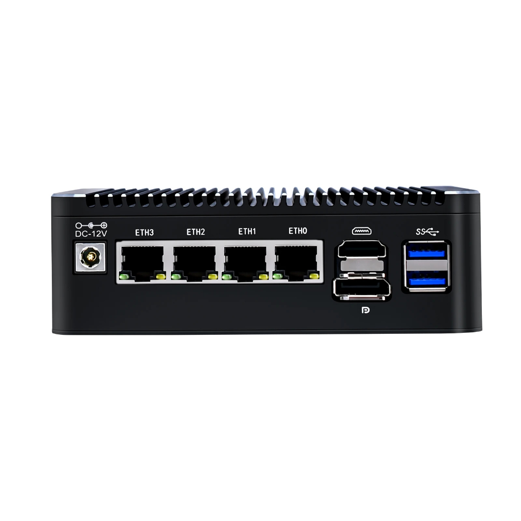 12th Gen Intel N100 2.5G Soft Router 4x i226-V LAN 1*COM RJ45 Fanless ...
