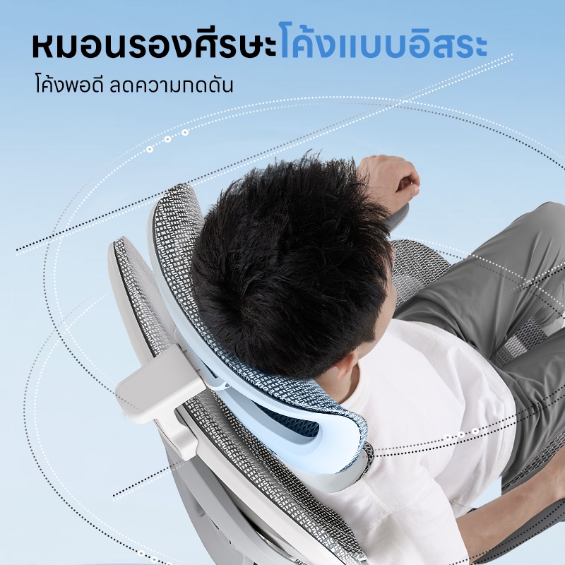 Yisong รุ่น X365 เก้าอี้สีขาว เก้าอี้สีเทา เก้าอี้ทํางาน เก้าอี้เกม เก้าอี้เกมมิ่ง Ergonomic chair ตาข่ายเย็นพิเศษ ที่วางแขนอัปเกรด 7D มีการปรับรับสรีระช่วงเอว