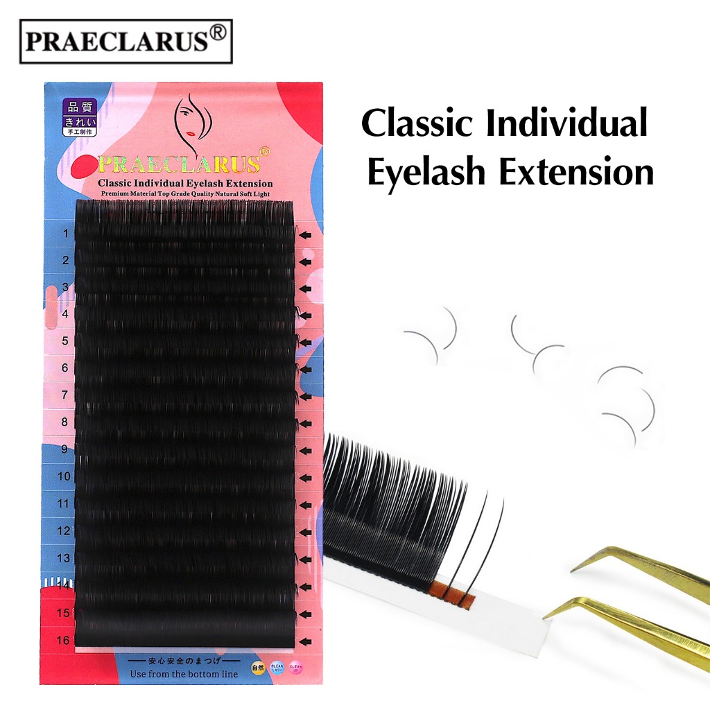 Praeclarus ส่วนบุคคลคลาสสิกรอบขนตาขยายความหนา 0.05 มม.&0.07 มม.ขนตากลม ...