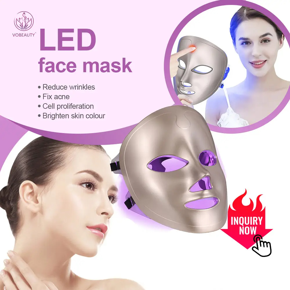 ใหม่ล่าสุด Face LED visor 7 สี Photon Light Facial Skin Care Light ...