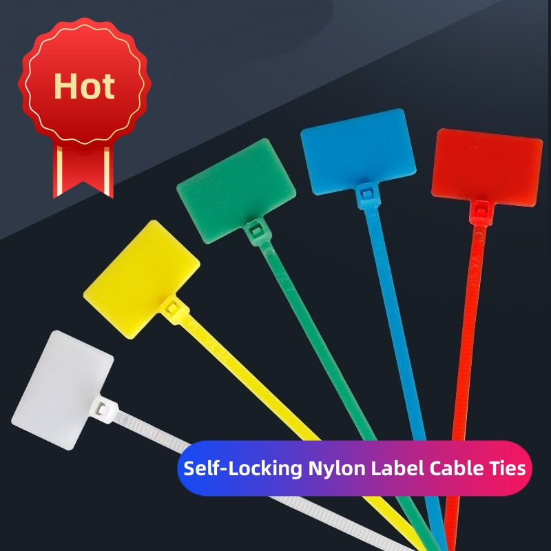 Self-locking Nylon Label Cable Ties Tag Zip Signage Hang Tag Hang Card ...