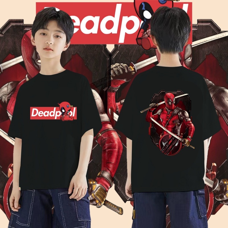 Marvel Deadpool 2 Core Card T-Shirt Uomo - Maglietta A Maniche Corte, Colore Nero, Taglia 5XL Alta, Stampa Originale USA
