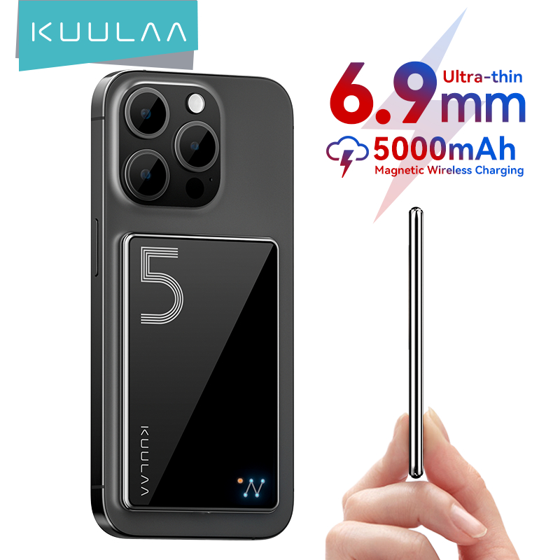 Kuulaa PD20W เครื่องชาร์จสํารองไร้สายดิจิตอล 5000mAh Fast Charging