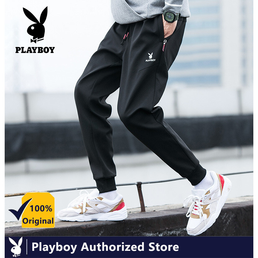Playboy pant for men leisure in black Shopee Thailand