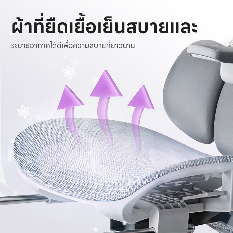 YISONG รุ่น X360 เก้าอี้สีขาว เก้าอี้สีเทา เก้าอี้ทํางาน เก้าอี้เกมมิ่ง ปรับเอนได้ Ergonomic chair 7D อัพเกรดที่วางแขน พื้นผิวตาข่ายไหมเย็นพิเศษที่พัฒนาใหม่