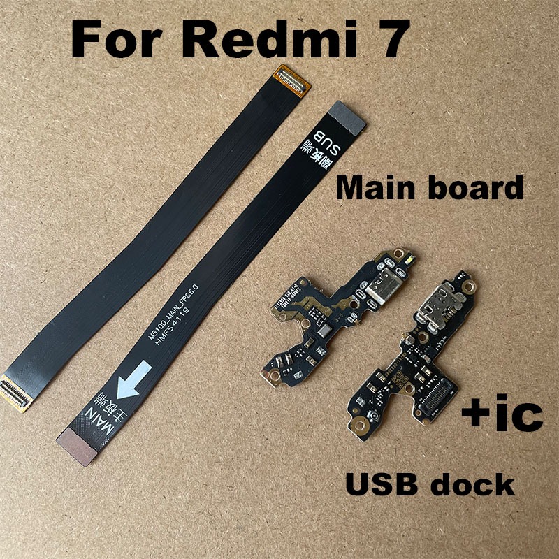 สําหรับ Xiaomi Redmi 7 USB แท่นชาร์จพอร์ต Mian แม่ไมโครโฟน Fast ...
