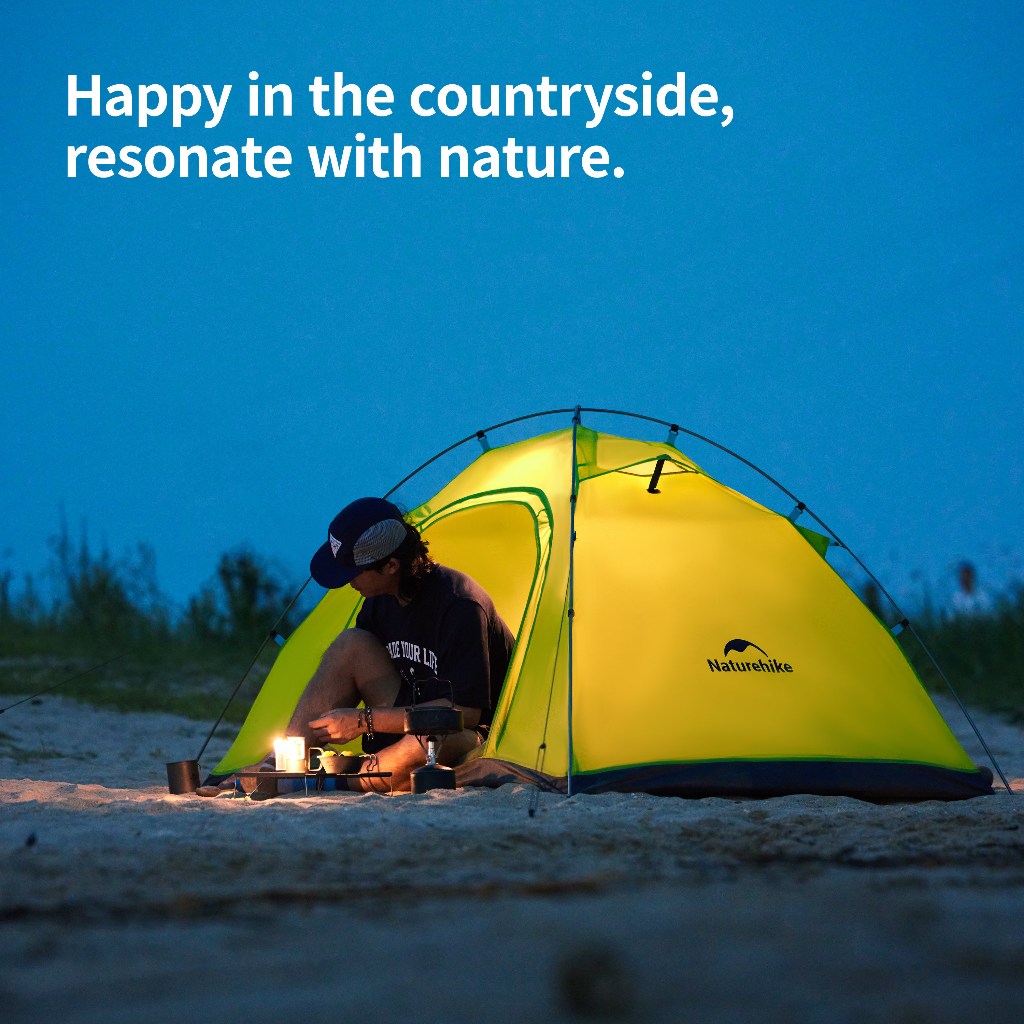 Naturehike กลางแจ้ง 2 คนตั้งแคมป์เดินป่า P Series เต็นท์ชั้นเดียว UPF40 + Breathable Ultralight Garden เต็นท์