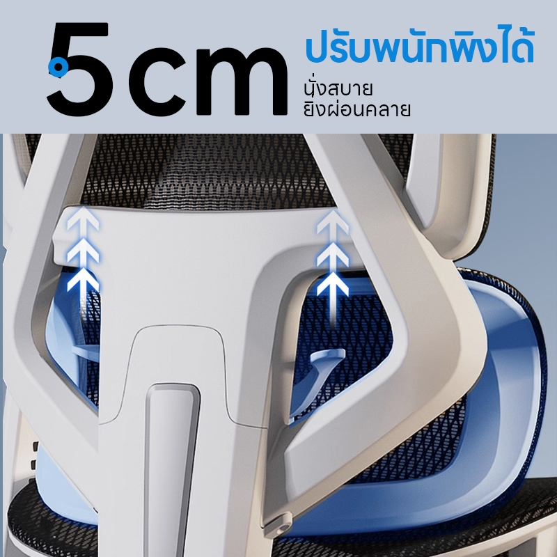 YISONG รุ่น LS998 เก้าอี้สีขาว เก้าอี้สีดำ เก้าอี้ทํางาน เก้าอี้เกมมิ่ง เก้าอี้เกม เก้าอี้ ergonomic พนักพิงปรับเอนได้ 145° ผ้าใบไอซ์ Five-year warranty