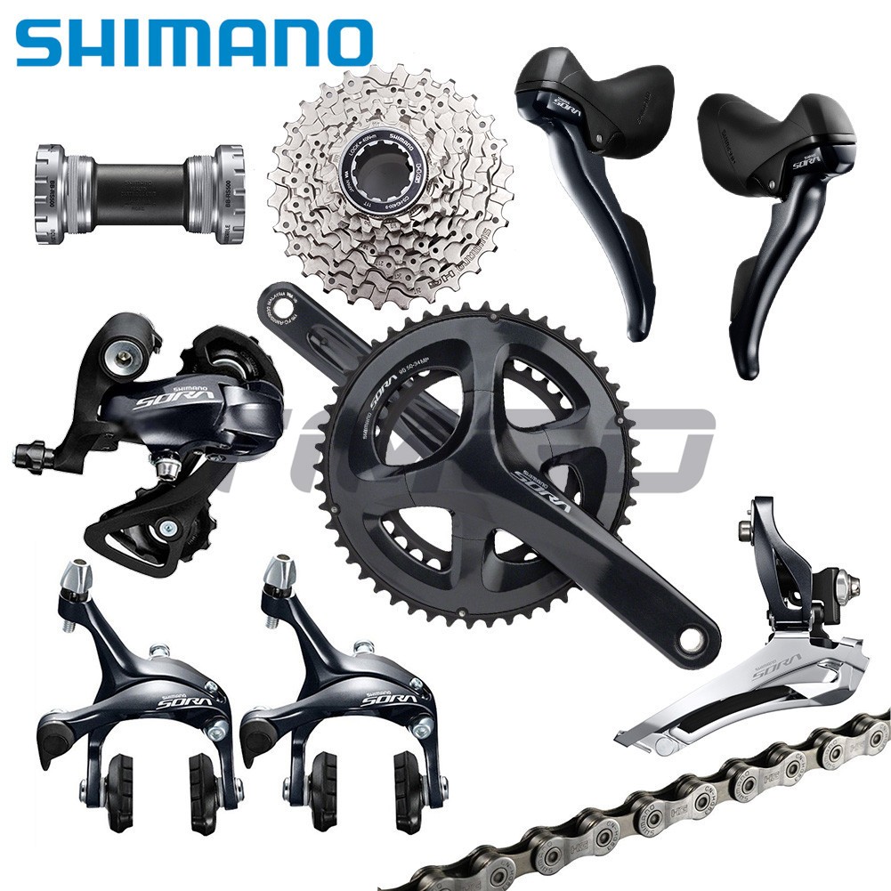 Shimano Sora R3000 แผนที่จักรยาน 29 ความเร็ว Groupset FC-R3000 Crankset ...
