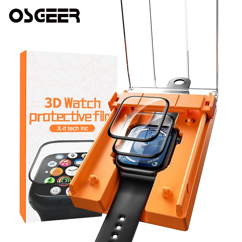 OSGEER ฟิล์มกันรอยหน้าจอสําหรับ Apple Watch Series 11 10 9 8 7 41 มม.45 มม.Series 6 5 SE 4 40 มม.44 มม. [เครื่องมือติดตั้งง่าย] Bubble Free, HD Clear Soft Film Touch Sensitive