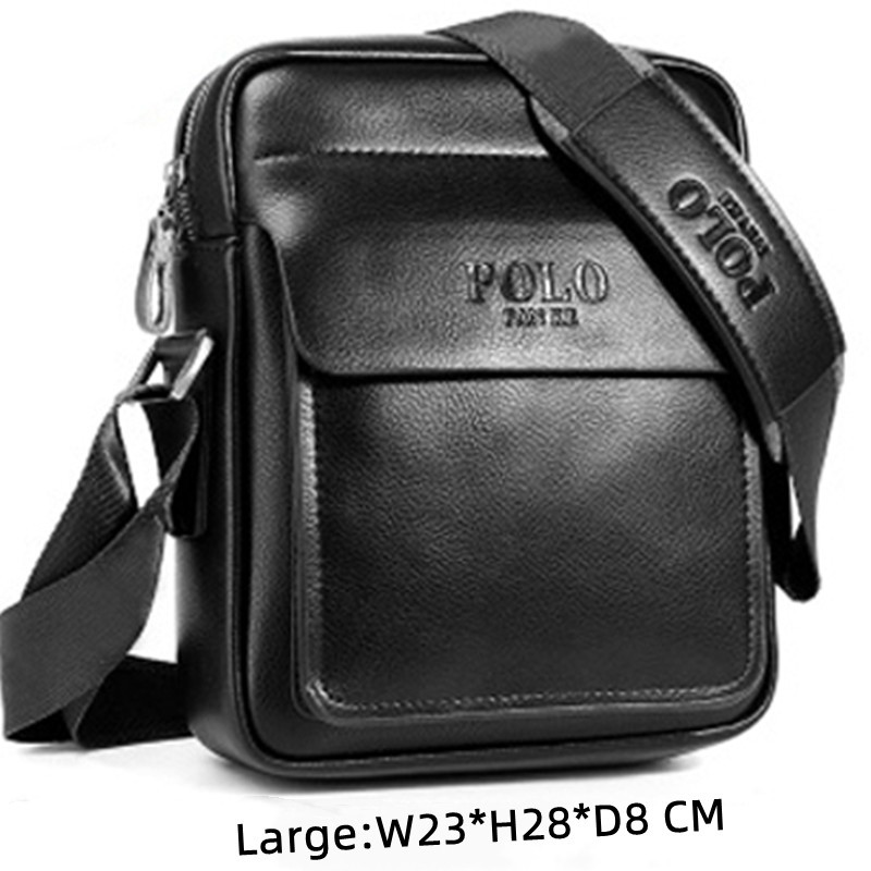 Polo Genuine Leather Mens bag Shoulder Bags Business Casual sling