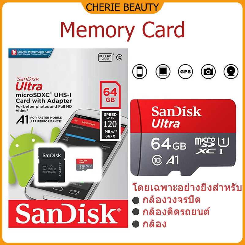 การ์ดหน่วยความจํา 128GB 64GB 32GB A1 Micro SD Card Class 10 UHS-1 TF ...