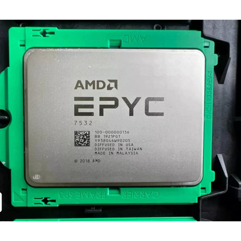 Amd EPYC 7532 CPU โปรเซสเซอร์ 32Cores 64 เกลียว 2.4GHz 200W ไม่มีล็อค ...